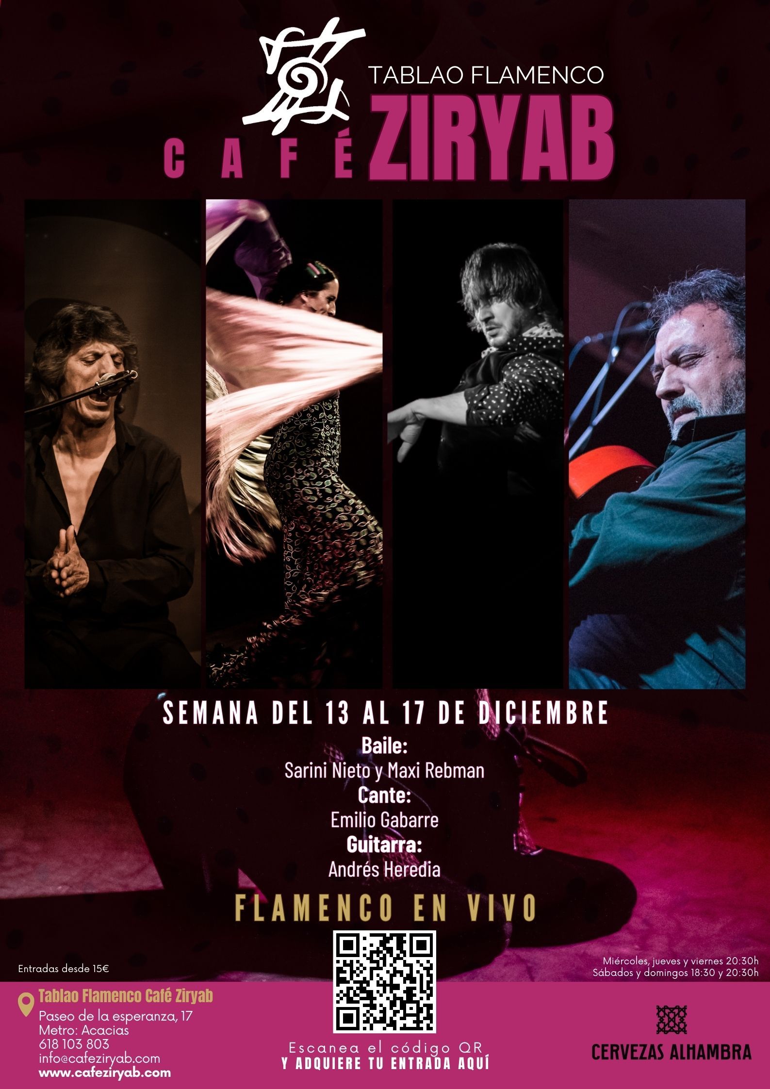 Espectáculo flamenco del 13 al 17 de diciembre