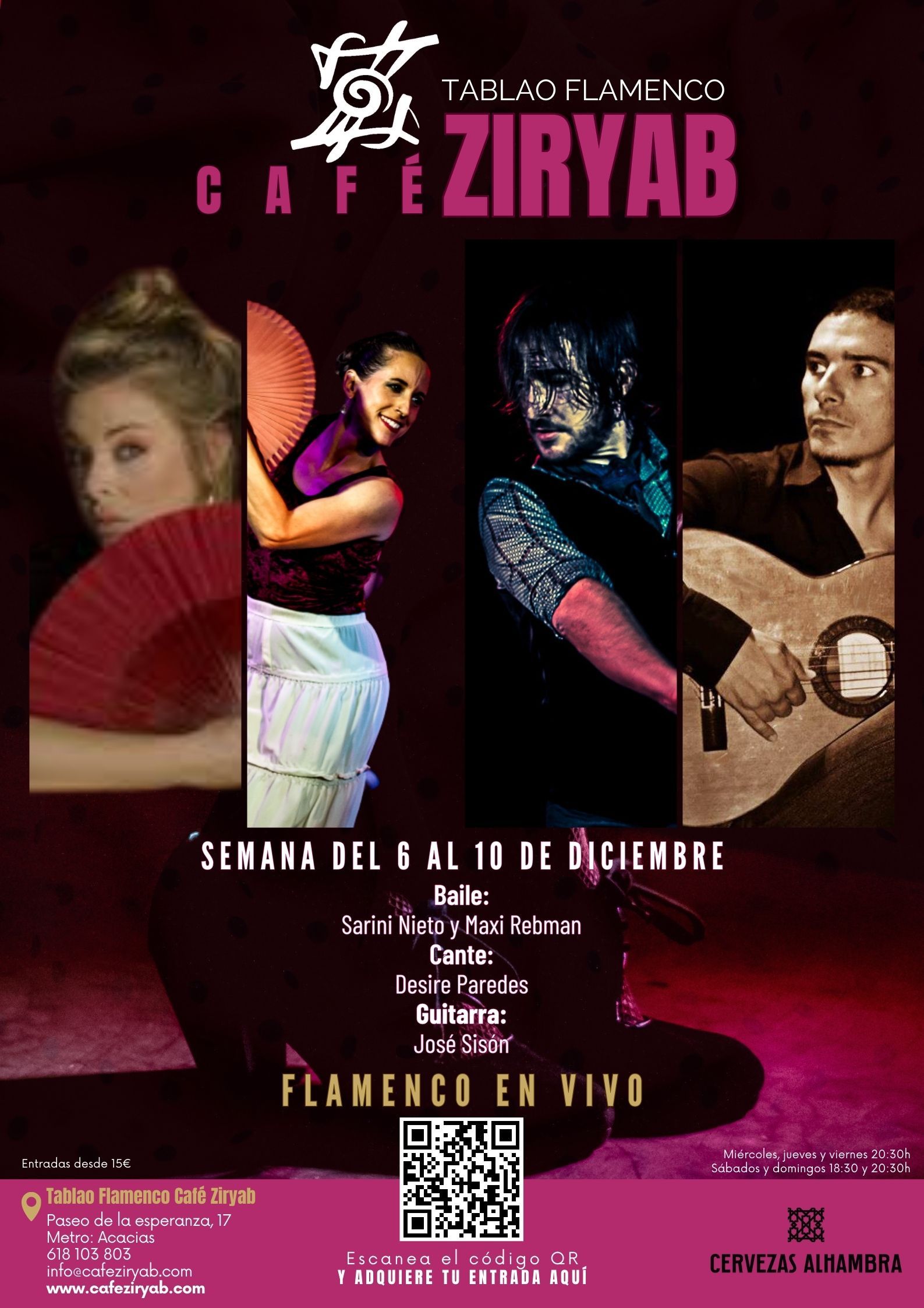 Espectáculo flamenco del 6 al 10 de diciembre