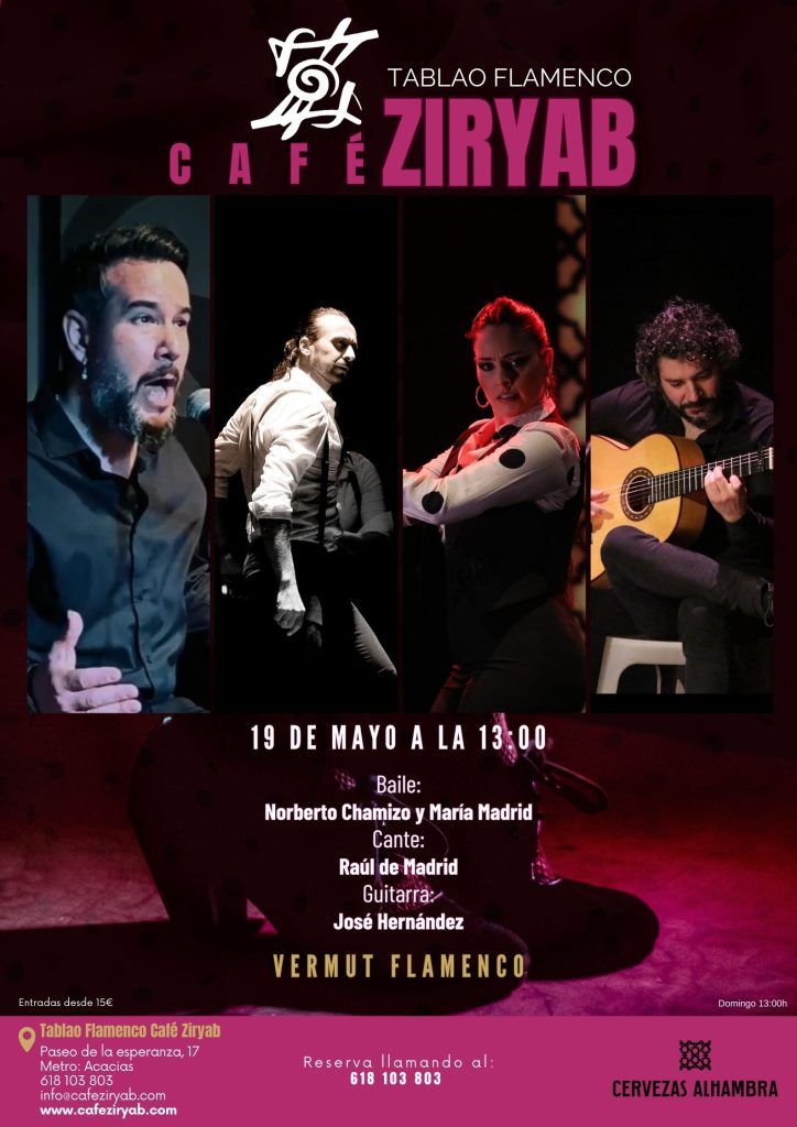 Vermut flamenco espectáculo en tablao flamenco cafe ziryab