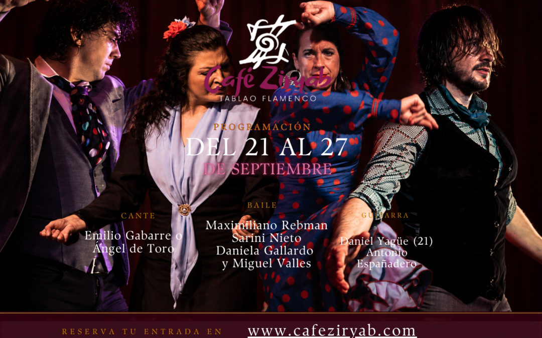 Programación de flamenco en Madrid del 21 al 27 de septiembre en Café Ziryab